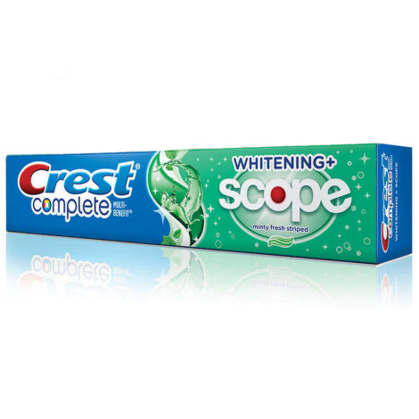 Зубная паста Crest Complete Multi-Benefit Whitening Scope Minty Fresh Striped Отбеливающая 232 г