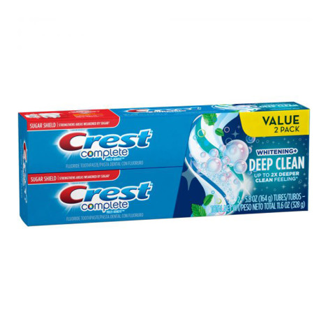 Зубная паста Crest Complete Multi-Benefit Whitening+ Deep Clean Отбеливающая 164 г + 164 г