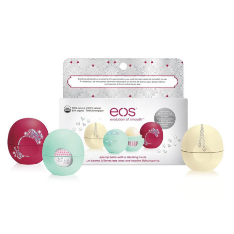 Набор бальзамов для губ EOS Multi 3-Pack: Decorative Spheres Mint Pomegranate Vanilla Мята Гранат и Ваниль 7 г + 7 г + 7 г
