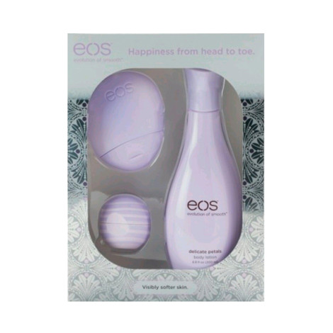 Набор для ухода за кожей EOS Multi 3-Pack: Delicate Petals Hand Lotion Sphere Lip Balm Body Lotion 7 г + 44 г + 200 мл