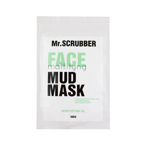 Маска для лица Mr.Scrubber Mud Mask Face Mattyfying матирующая 200 г