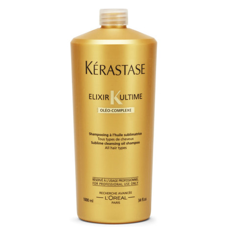 Увлажняющий очищающий шампунь Kerastase Elixir Ultime Oleo-Complexe с маслами для всех типов волос 1000 мл