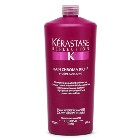 Шампунь-ванна для блеска Kerastase Reflection Bain Chroma Riche для поврежденных окрашенных или мелированных волос 1000 мл