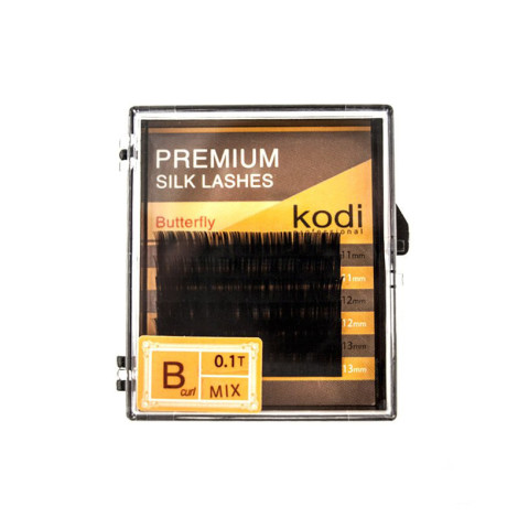 Ресницы Kodi Mini Pack изгиб B 0.10 6 рядов: 11-2, 12-2, 13-2 упаковка Butterfly