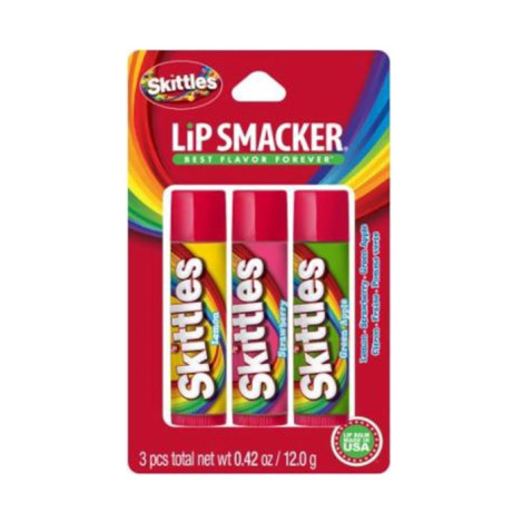 Набор бальзамов для губ Lip Smacker Skittles Lip Gloss 3 шт