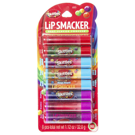Набор бальзамов для губ Lip Smacker Skittles Lip Gloss Party Pack 8 шт