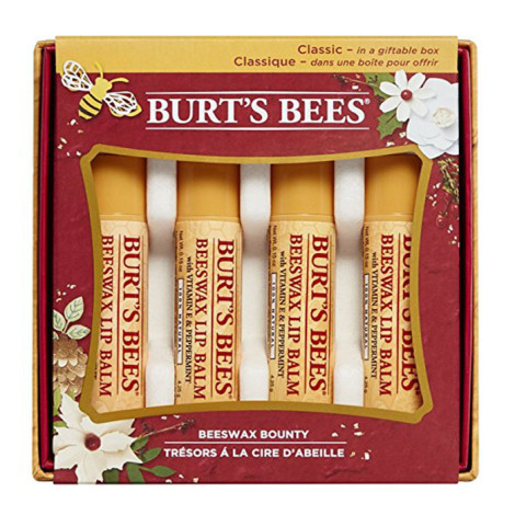 Набор бальзамов для губ Burt's Bees Multi 4-Pack Beeswax Bounty Classic Holiday Gift Set перечная мята, ваниль, имбирь, мятный какао 4 шт