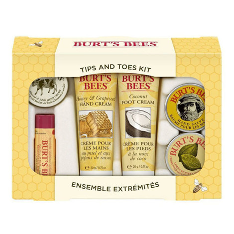 Набор бальзам для губ и уход за телом Burt's Bees Multi 6-Pack Tips & Toes Kit крем для рук, крем для стоп, крем-масло для кутикулы, крем для рук, крем-мазь
