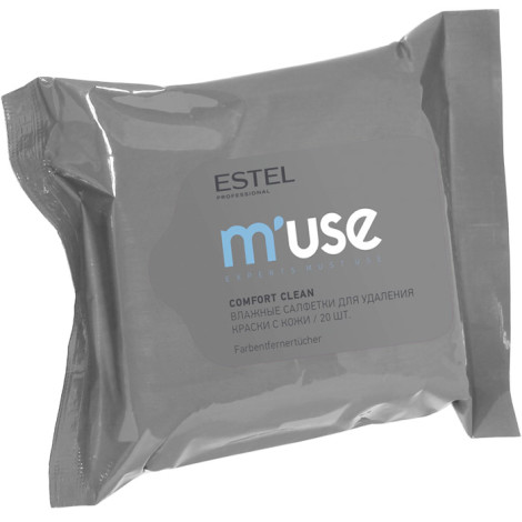 Влажные салфетки Estel M’use comfort clean для удаления краски с кожи 20 шт