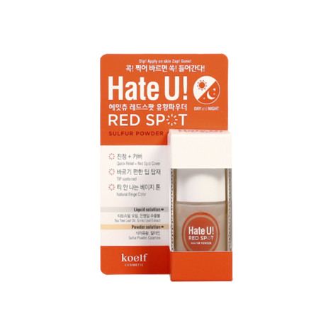 Средство Koelf Hate U Red Spot Sulfur Powder от высыпаний и покраснений 15 мл