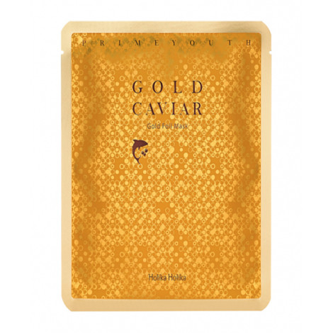 Маска для лица Holika Holika Prime Youth Gold Caviar Gold Foil Mask антивозрастная с икрой и золотом 25 г