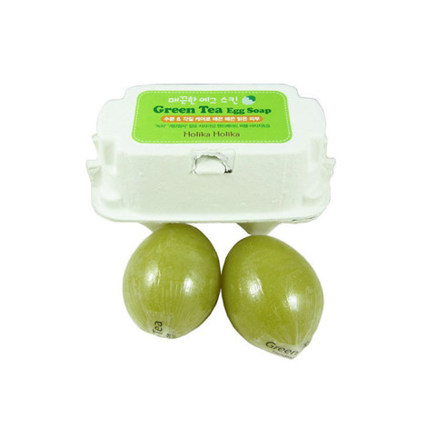 Мыло-маска Holika Holika Green Tea Egg Soap для умывания с зеленым чаем 50 г х 2 шт