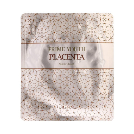 Тканевая маска для лица Holika Holika Prime Youth Placenta Mask Sheet омолаживающая с плацентой 25 мл