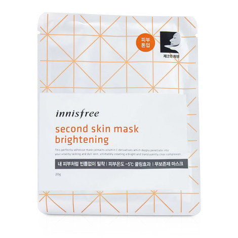 Маска Innisfree Second Skin Mask Brightening Вторая кожа с витамином С для осветления кожи лица 20 г