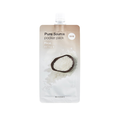 Ночная маска для лица Missha Pure Source Pocket Pack Rice с экстрактом риса 10 мл