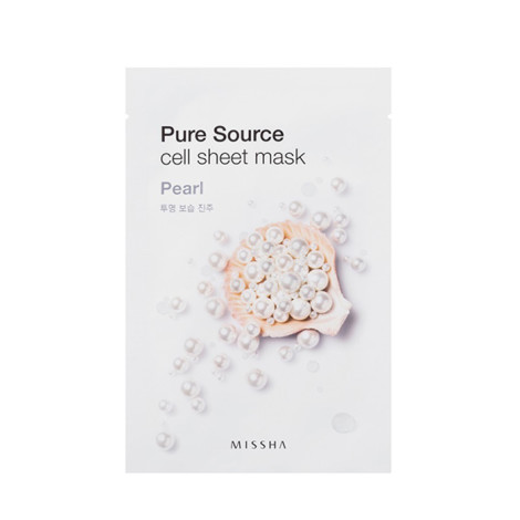 Тканевая маска для лица Missha Pure Source Cell Sheet Mask Pearl с жемчугом 25 г