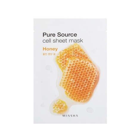 Тканевая маска для лица Missha Pure Source Cell Sheet Mask Honey с экстрактом меда 25 г