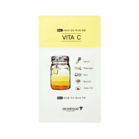 Тканевая маска для лица Skin Food Boosting Juice Two-Step Mask Sheet Vita C