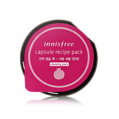 Маска для лица Innisfree Capsule Recipe Pack Pomegranate Bubble Sleeping Pack с экстрактом граната в капсуле