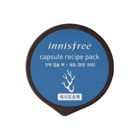 Маска-скраб для лица Innisfree Capsule Recipe Pack Seaweed с морскими водорослями в капсуле 10 мл