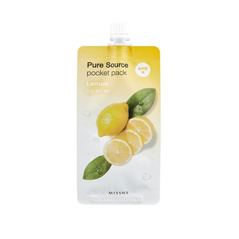 Ночная маска для лица Missha Pure Source Pocket Pack Lemon с экстрактом лимона