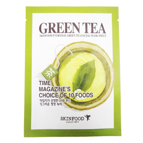 Тканевая маска для лица Skin Food Everyday Green Tea Mask Sheet с зеленым чаем