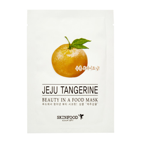 Тканевая маска для лица Skin Food Beauty In A Food Mask Sheet Jeju Tangerine с мандарином 18 мл