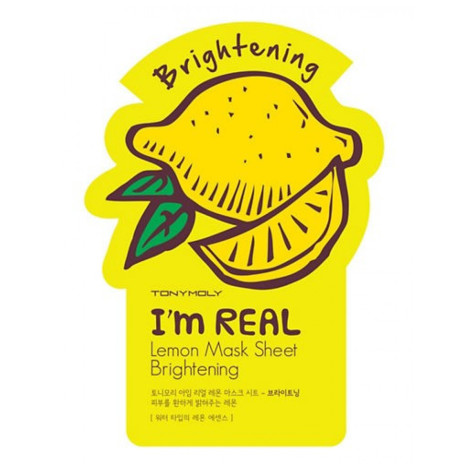 Тканевая маска для лица Tony Moly I'm Real Lemon Mask Sheet осветляющая с экстрактом лимона 21 мл