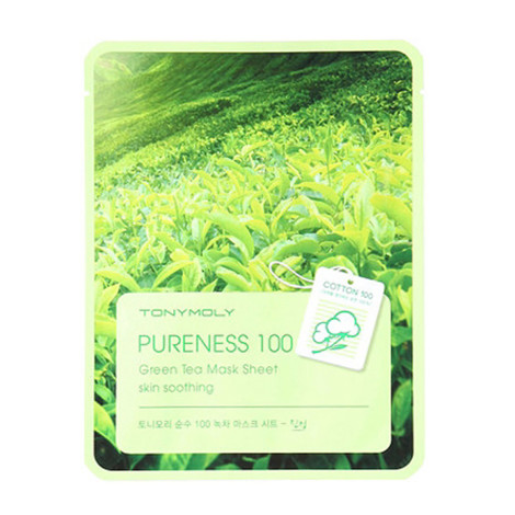Тканевая маска для лица Tony Moly Pureness 100 Green Tea Mask Sheet с экстрактом зеленого чая 21 мл
