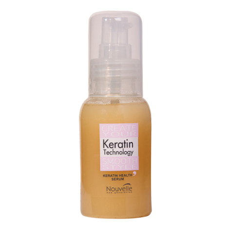Капли Nouvelle Create Your Smooth Style Keratin Health Serum кератиновые для восстановления и блеска волос 60 мл
