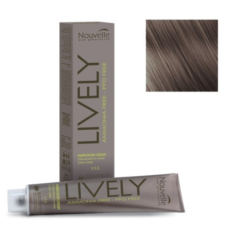 Крем-краска для волос Nouvelle Lively Hair Color 6.1 пепельный темный блонд 100 мл