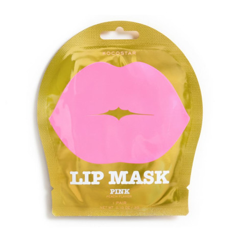 Гидрогелевые патчи для губ Kocostar Lip Mask Pink Single Pouch Peach Flavor с ароматом Персика Розовые 3 г