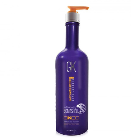 Кератин для разглаживания светлых волос GKhair Taming Miami Bombshell на фиолетовой базе 710 мл