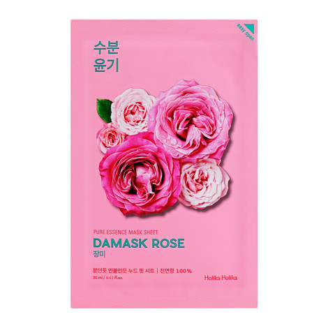 Тканевая маска Holika Holika Pure Essence Damask Rose с маслом дамасской розы