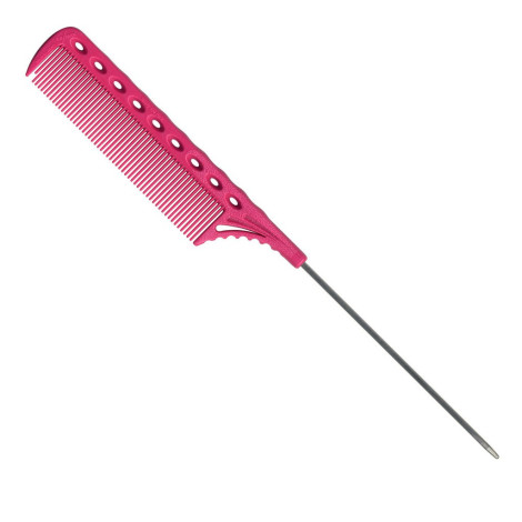 Расческа с металлическим хвостиком Y.S.Park 108 Tail Combs Pink 223 мм