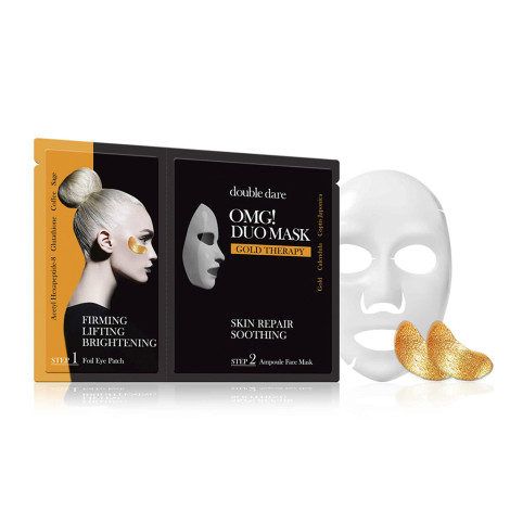 Комплекс двухкомпонентный из маски и патчей Double Dare OMG! Duo Mask Gold Treatment Смягчение и восстановление