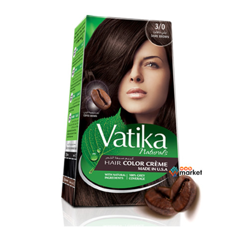 Краска для волос Dabur Vatika Naturals темно-коричневый 100 мл