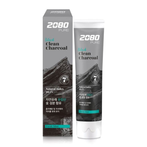 Отбеливающая зубная паста с углём Dental Clinic 2080 Black Clean Charcoal Toothpaste 120 мл
