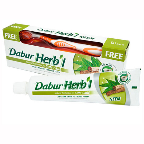 Зубная паста со щеткой Dabur Herb’L Ним 150 г