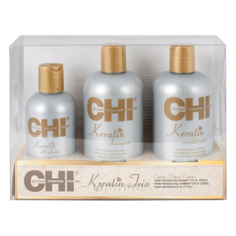 Набор CHI Keratin (silk/177ml + shamp/355ml + cond/355ml)