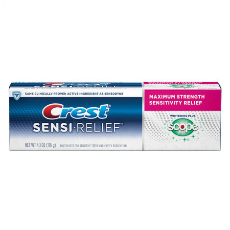 Зубная паста для чувствительных зубов Crest Sensi-Relief Whitening + Scope Toothpaste Minty Fresh 116 г