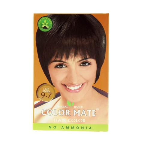 Хна для волос натуральная Color Mate 9.7 Light Brown 5 х 15 г