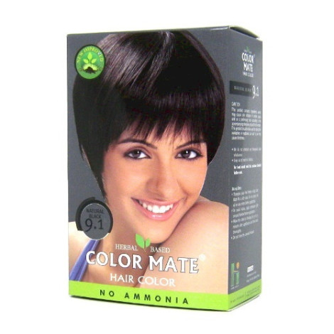 Хна для волос натуральная Color Mate 9.1 Natural Black 5 х 15 г