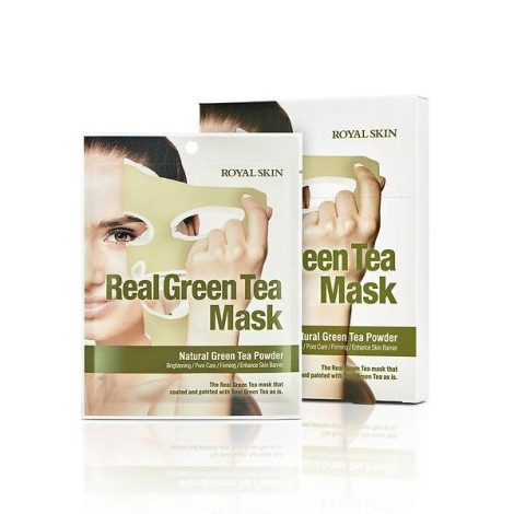 Маска для лица с зеленым чаем Royal Skin Real Green Tea Mask