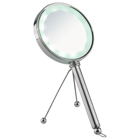 Косметическое зеркало Sibel Vadus Round настольное/ручное двухстороннее Ø13 см