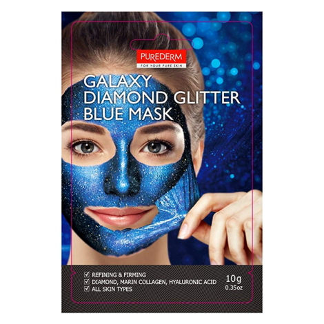 Очищающая маска-пленка Purederm Galaxy Diamond Glitter Blue Mask