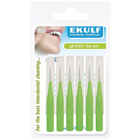 Щетки для межзубных промежутков Ekulf Ph Plus 0.6 мм 6 шт