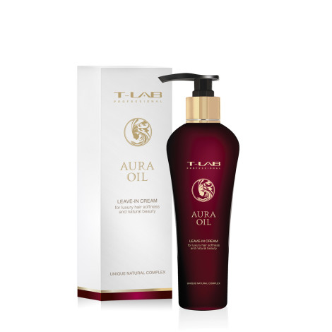 Несмываемый крем T-Lab Aura Oil Leave-In Cream для роскошной мягкости и натуральной красоты волос 130 мл
