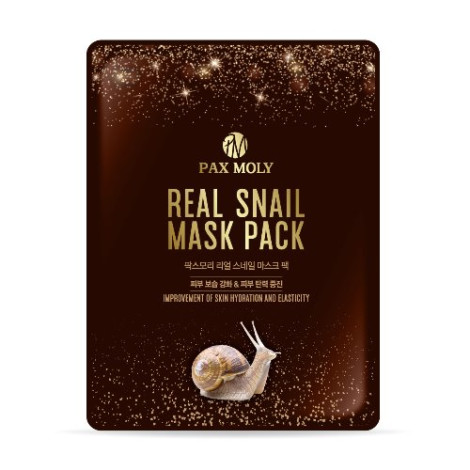 Тканевая маска с улиточным муцином Pax Moly Real Snail Mask Pack