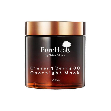 Энергизирующая ночная маска Pureheal's Ginseng Berry 80 Overnight Mask с экстрактом ягод женьшеня 100 мл